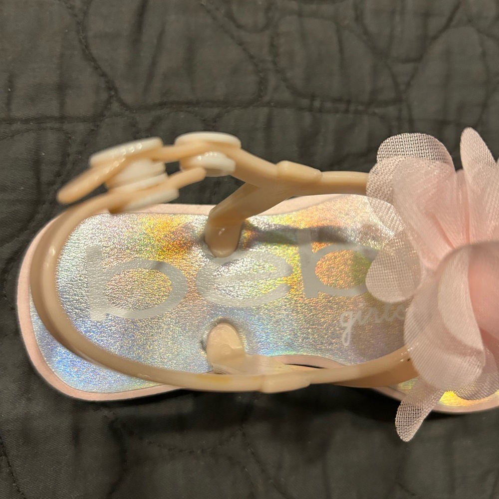 Bebe Kids Pink Floral Sandals - Picture 6 of 7